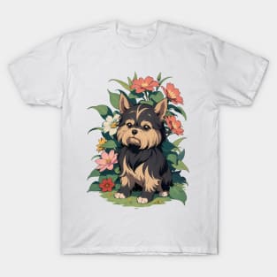 Floral Terrier's Serenity T-Shirt